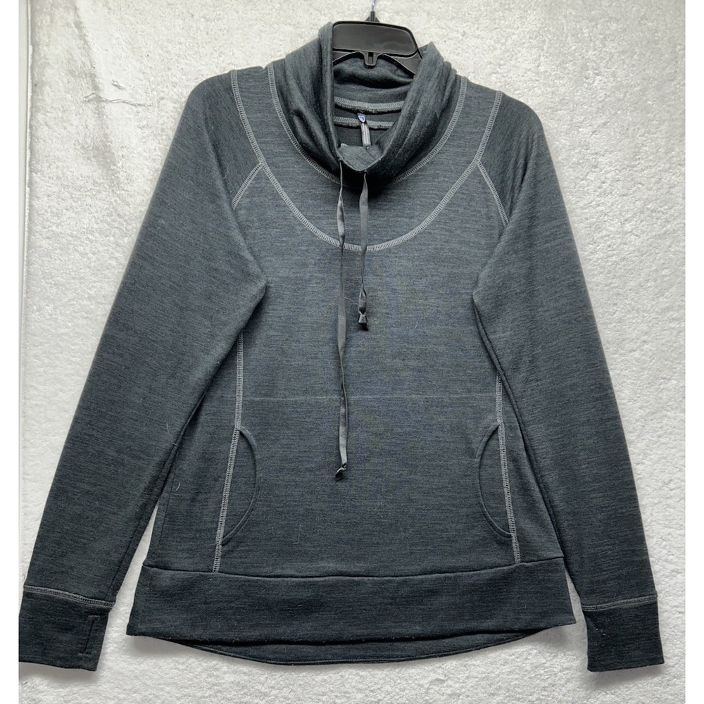 Kuhl Womens Size M Gray Long Sleeve Lea Cowl Neck Pullover Sweatshirt (M8)